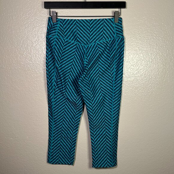 Nike Legend 2.0 Active Leggings in Geometric Zig Zag Teal - Picture 6 of 6